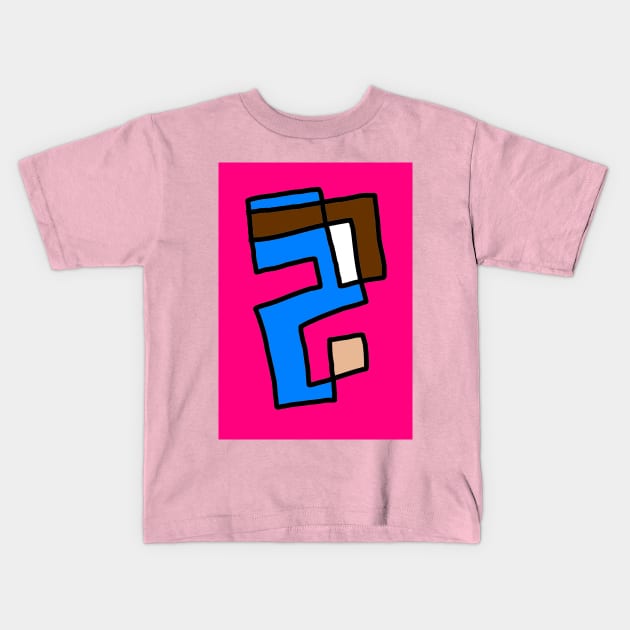 Abstract Modern Art Shape in the Style of Mondrian Kids T-Shirt by Gizi Zuckermann Art